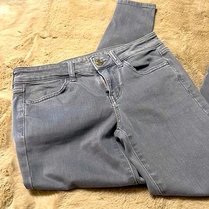 American Eagle Grey crop jeggings